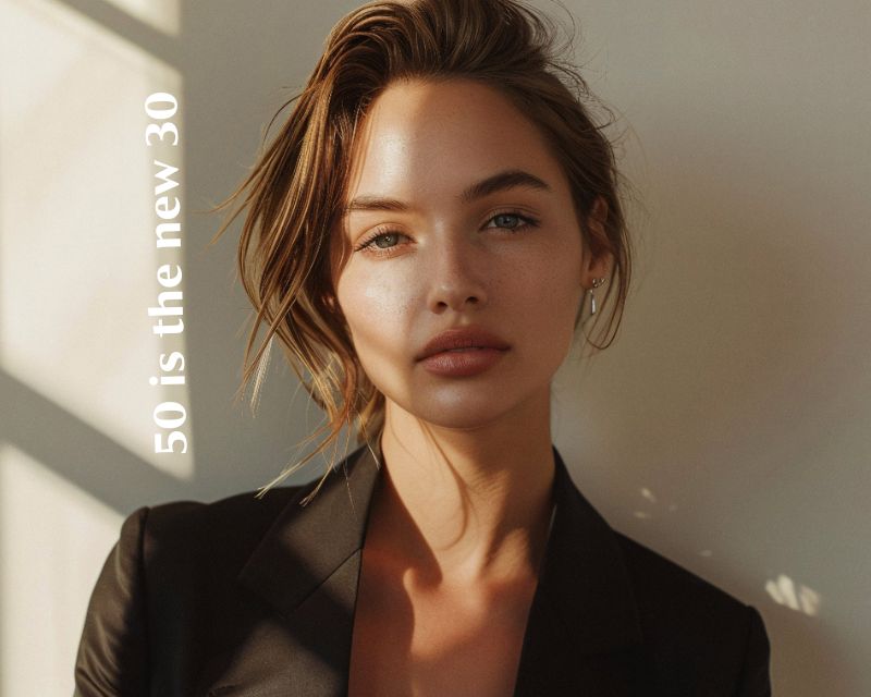 Attractive 50 year old with great skin looking 30.